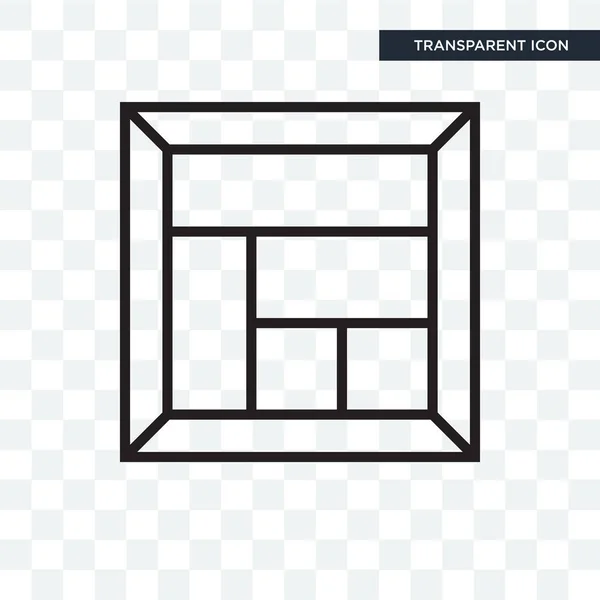 Icône vectorielle du cadre isolée sur fond transparent, Logo du cadre — Image vectorielle
