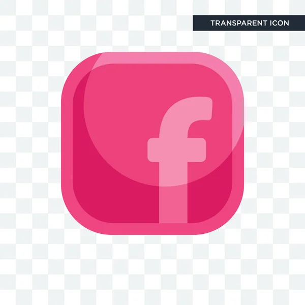 Icona vettoriale fb rosa isolata su sfondo trasparente, fb rosa — Vettoriale Stock