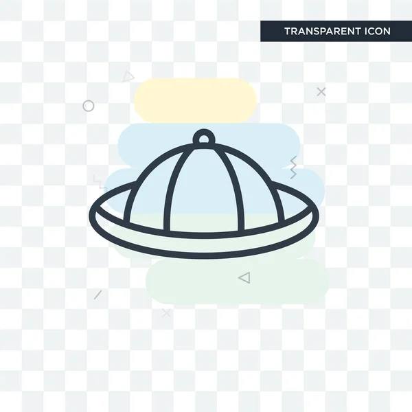 Sombrero icono vectorial aislado sobre fondo transparente, logotipo del sombrero des — Vector de stock