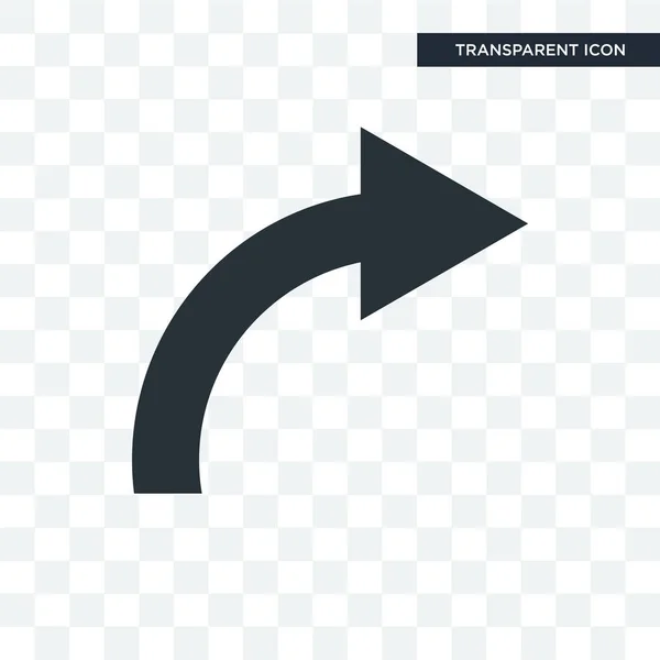 Flecha derecha icono vectorial aislado sobre fondo transparente, Righ — Vector de stock