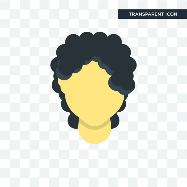 Жінка волосся векторної icon ізольовані на прозорим фоном, жінка — стоковий вектор