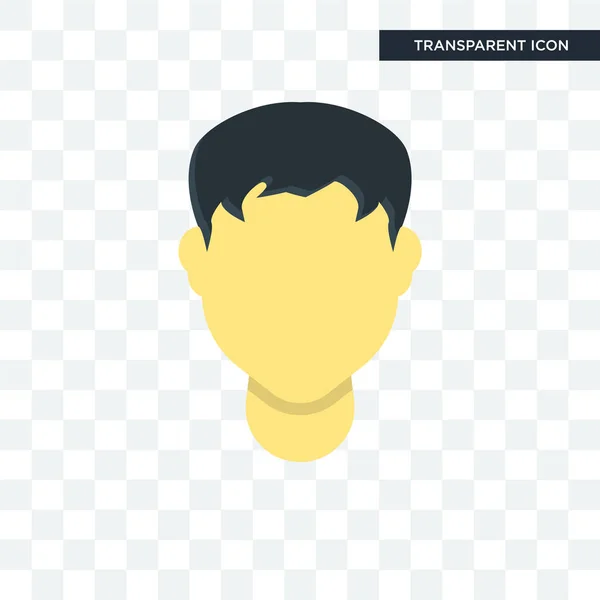 Mann Haarvektor Symbol isoliert auf transparentem Hintergrund, Mann hai — Stockvektor