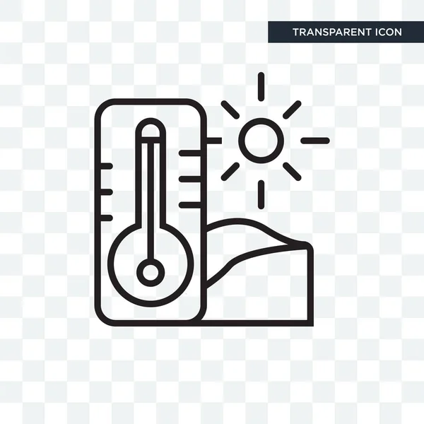 Warmte vector pictogram geïsoleerd op transparante achtergrond, warmte logo d — Stockvector