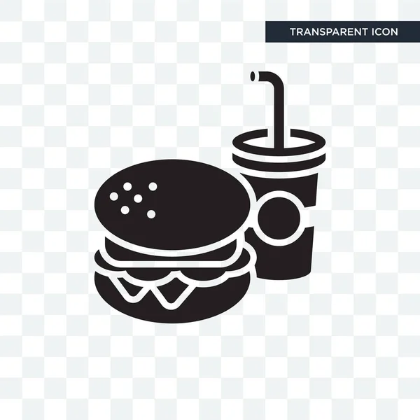 Hamburger vector pictogram geïsoleerd op transparante achtergrond, Hamburger lo — Stockvector