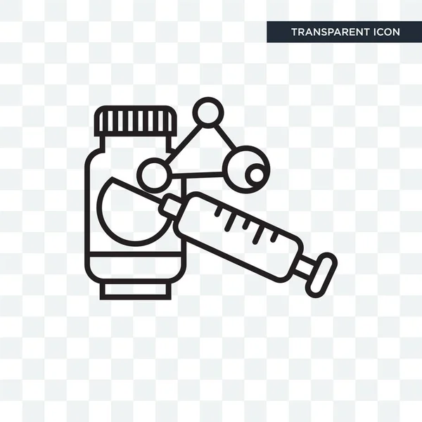 Spuit vector pictogram geïsoleerd op transparante achtergrond, spuit — Stockvector