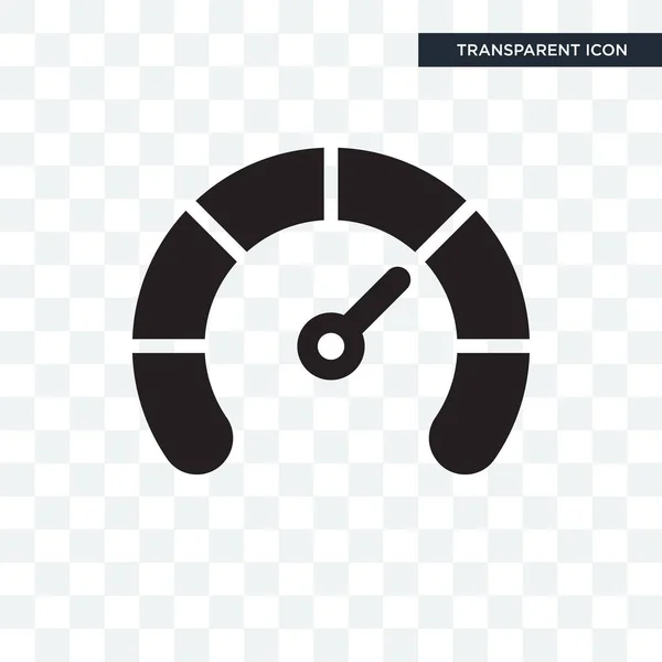 Speedometer vector icon isolated on transparent background, Spee — Stock Vector