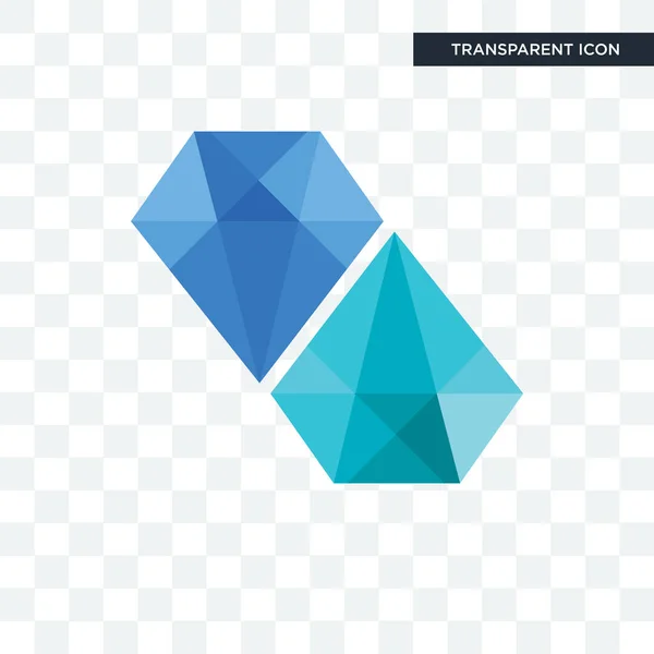 Icono de vector de diamante aislado sobre fondo transparente, Diamante — Vector de stock