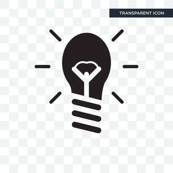 Lightbulb vector icon isolated on transparent background, Lightb — Stock Vector