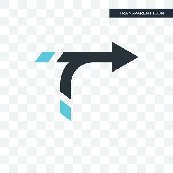 Pijl-rechts vector pictogram geïsoleerd op transparante achtergrond, Righ — Stockvector