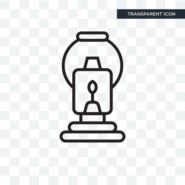 Lantern vector icon isolated on transparent background, Lantern — Stock Vector