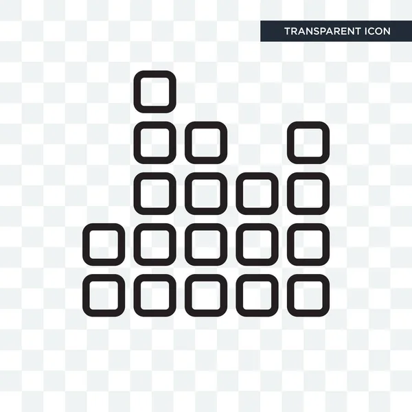 Equalizer vector pictogram geïsoleerd op transparante achtergrond, Equalizer logo ontwerp — Stockvector