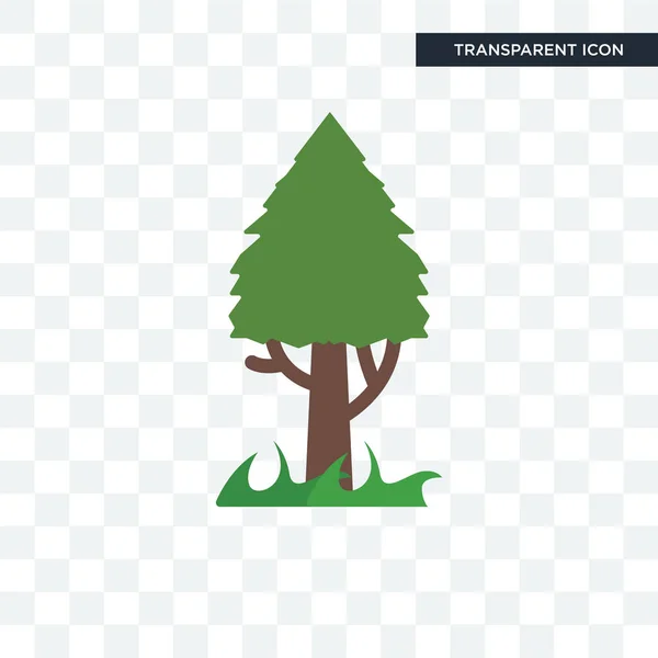 Tree vector icon isolated on transparent background, Tree logo d — Stock Vector