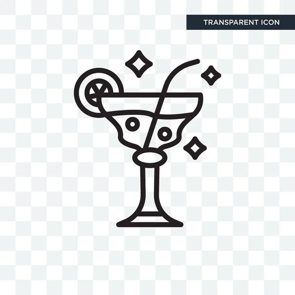 Cocktail-Vektor-Symbol isoliert auf transparentem Hintergrund, Cocktail-Logo-Design — Stockvektor