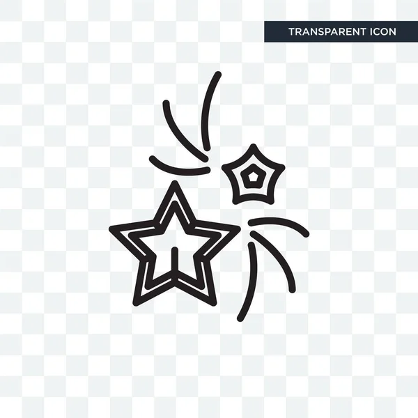 Star vector icon isolated on transparent background, Star logo design — Stock Vector