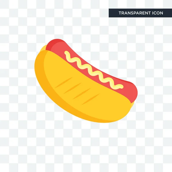 Hot Dog vector pictogram geïsoleerd op transparante achtergrond, hotdog — Stockvector