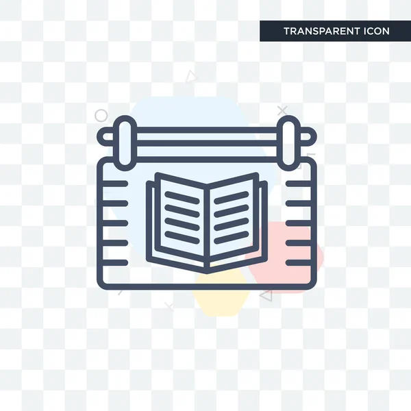 Icono de vector de biblioteca aislado sobre fondo transparente, Biblioteca — Vector de stock