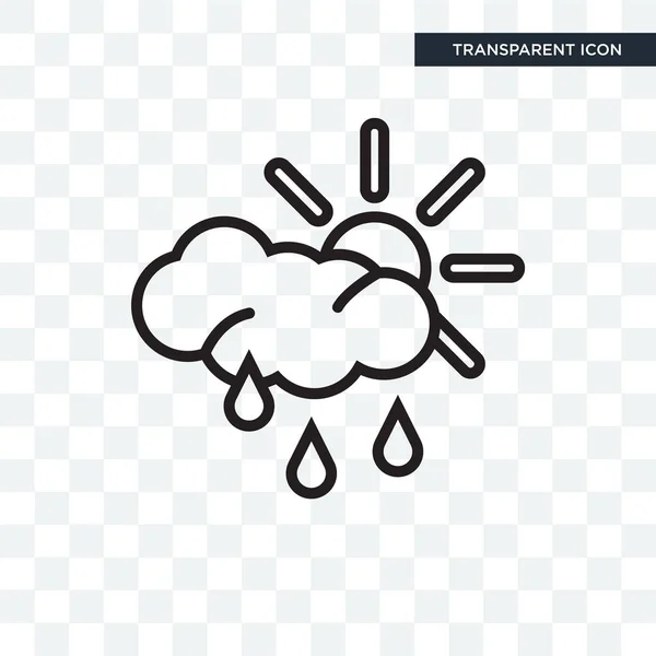 Regen vector pictogram geïsoleerd op transparante achtergrond, regen logo d — Stockvector