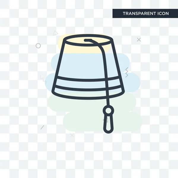 Sombrero icono vectorial aislado sobre fondo transparente, logotipo del sombrero des — Archivo Imágenes Vectoriales