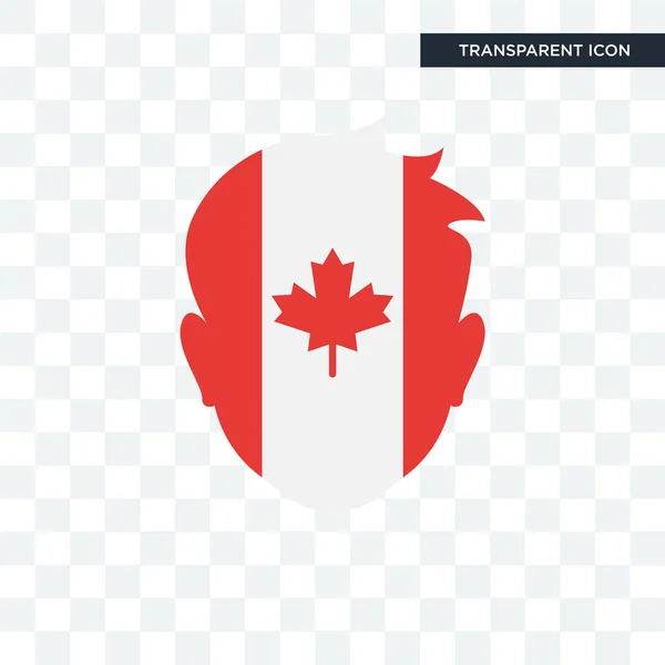 Icono de vector de Canadá aislado sobre fondo transparente, Canadá lo — Archivo Imágenes Vectoriales