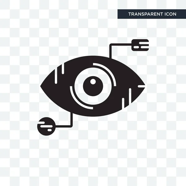 Eye scan icona vettoriale isolata su sfondo trasparente, Eye sca — Vettoriale Stock