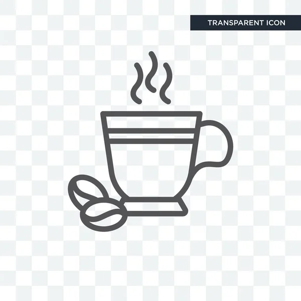 Icône vectorielle tasse de café chaud isolé sur fond transparent, H — Image vectorielle