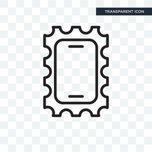 Stempel vector pictogram geïsoleerd op transparante achtergrond, stempel logo — Stockvector