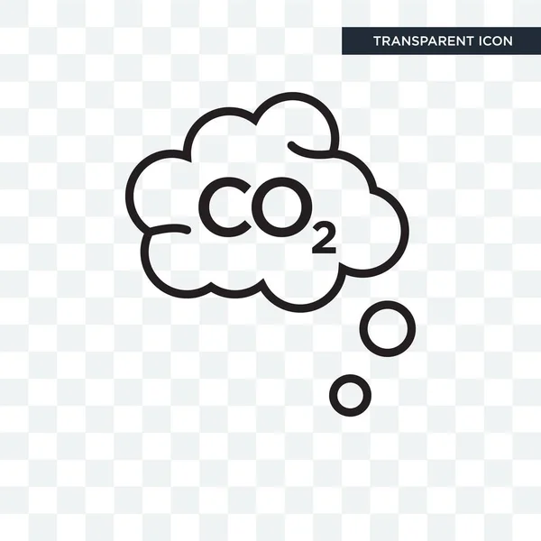 Icono vectorial de CO2 aislado sobre fondo transparente, CO2 logo des — Vector de stock