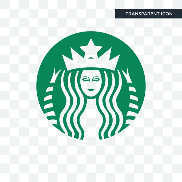 Starbucks vector icono aislado sobre fondo transparente, starbu — Archivo Imágenes Vectoriales