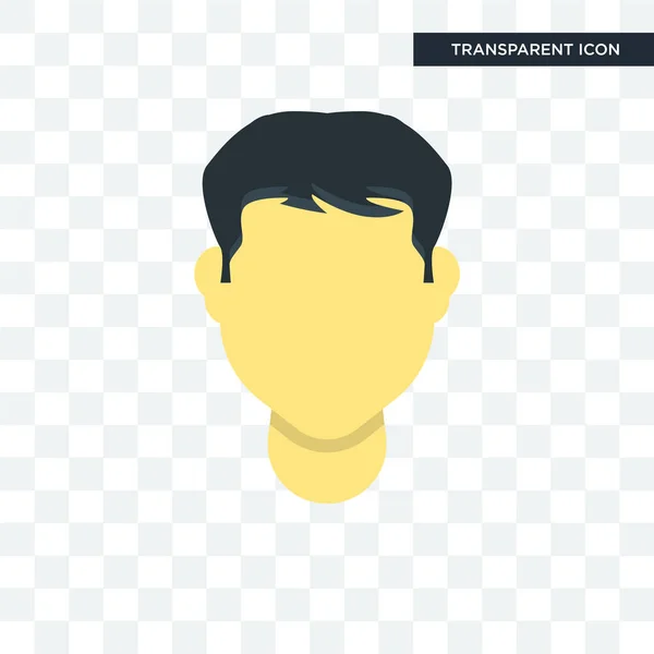 Hombre icono vector de pelo aislado sobre fondo transparente, Hombre hai — Archivo Imágenes Vectoriales