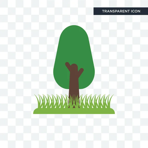 Tree vector icon isolated on transparent background, tree logo d — Stock Vector