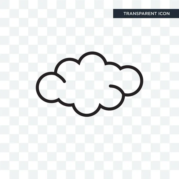 Icono de vector de nube aislado sobre fondo transparente, logotipo de nube — Vector de stock