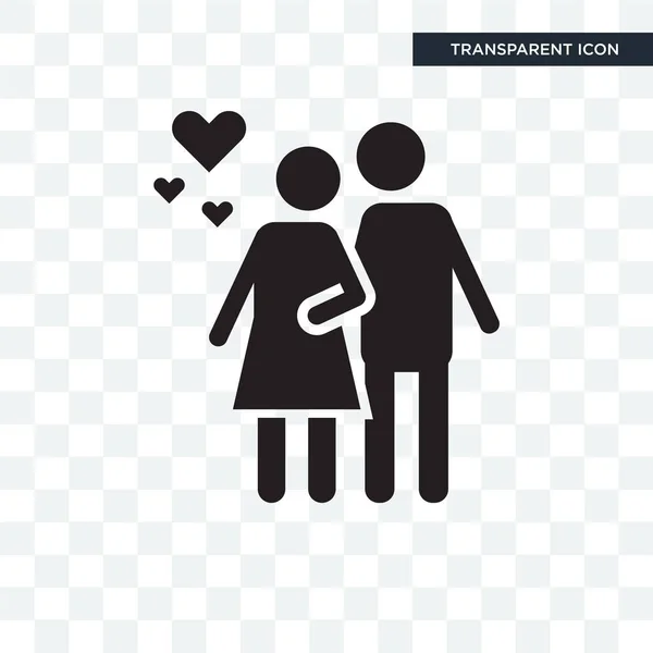 Pareja icono vectorial aislado sobre fondo transparente, Pareja lo — Vector de stock