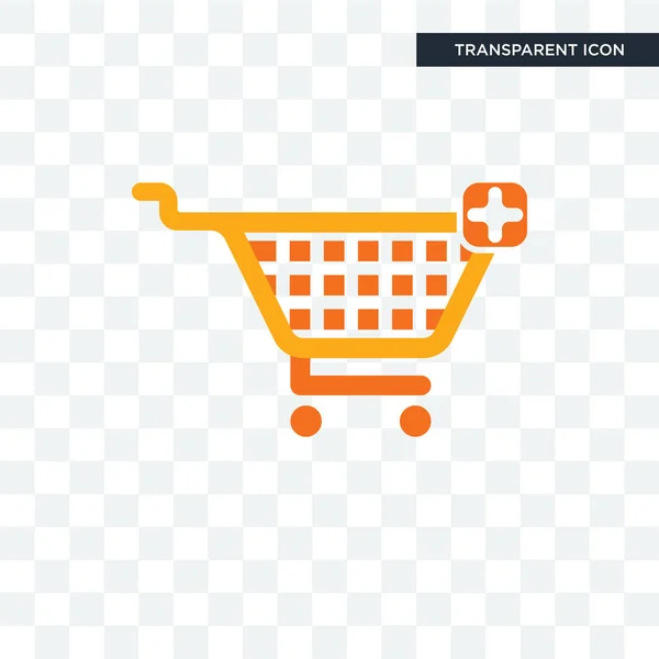 Carrito de compras icono vectorial aislado sobre fondo transparente, Sh — Vector de stock