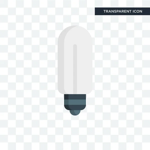 Light bulb vector icon isolated on transparent background, Light — Stock Vector