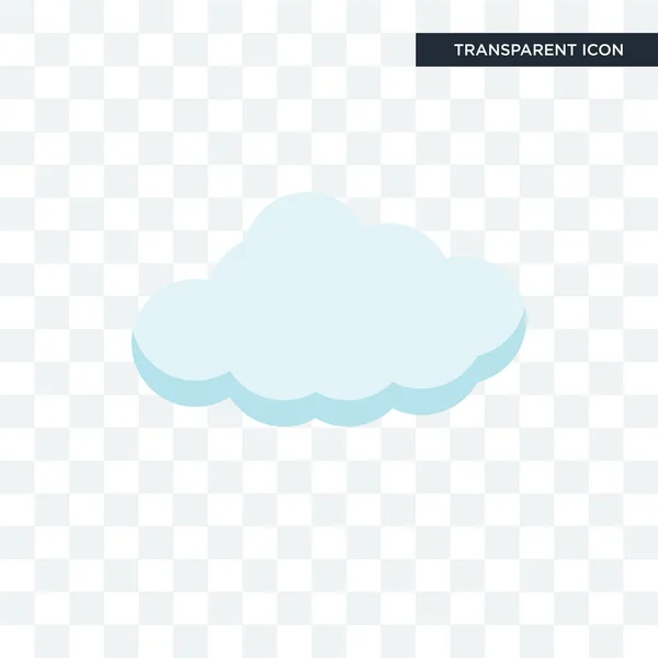 Cloude vector pictogram geïsoleerd op transparante achtergrond, Cloude lo — Stockvector