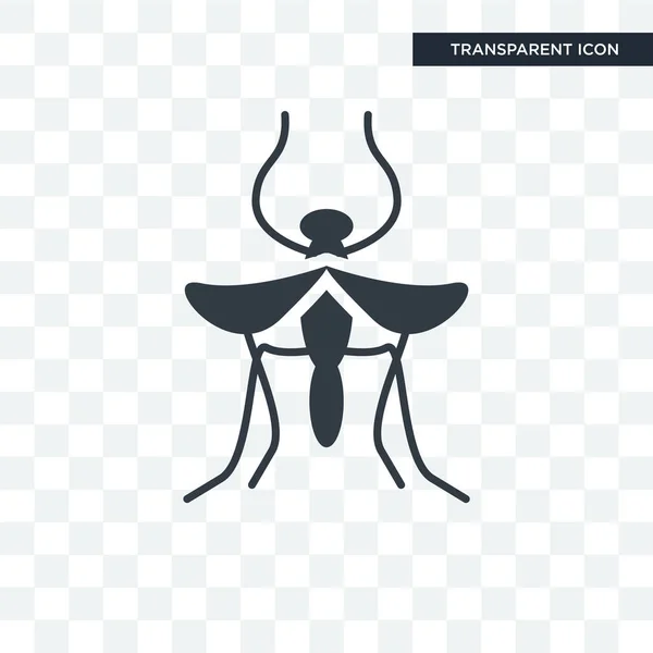 Mosquito vector icon isolated on transparent background, Mosquit — Stock Vector