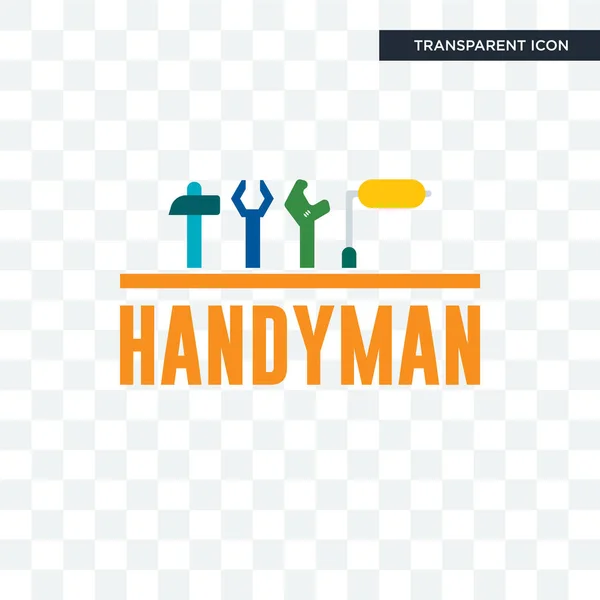 Handyman vector icon isolated on transparent background, handyma — Stock Vector