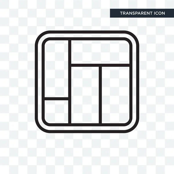 Square vector icon isolated on transparent background, Square lo — Stock Vector