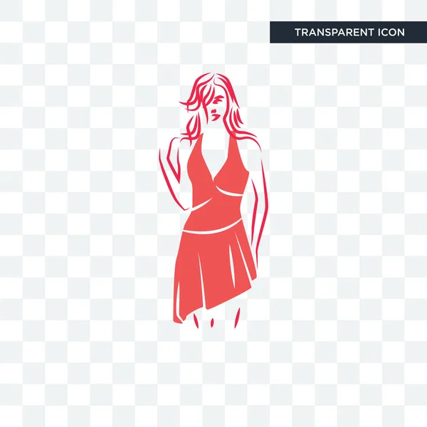 Mujer icono de vector de moda aislado sobre fondo transparente, w — Vector de stock