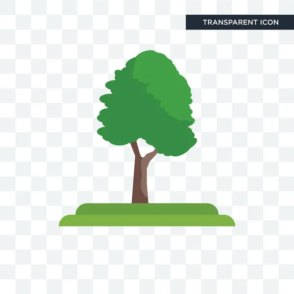 Pin icono vector árbol de cerezo aislado sobre fondo transparente , — Vector de stock