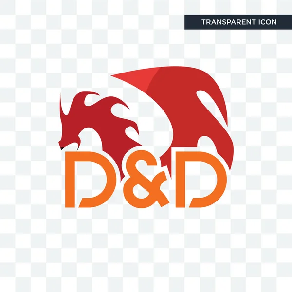 Dungeons and dragons vector icon isolated on transparent backgro — Stock Vector