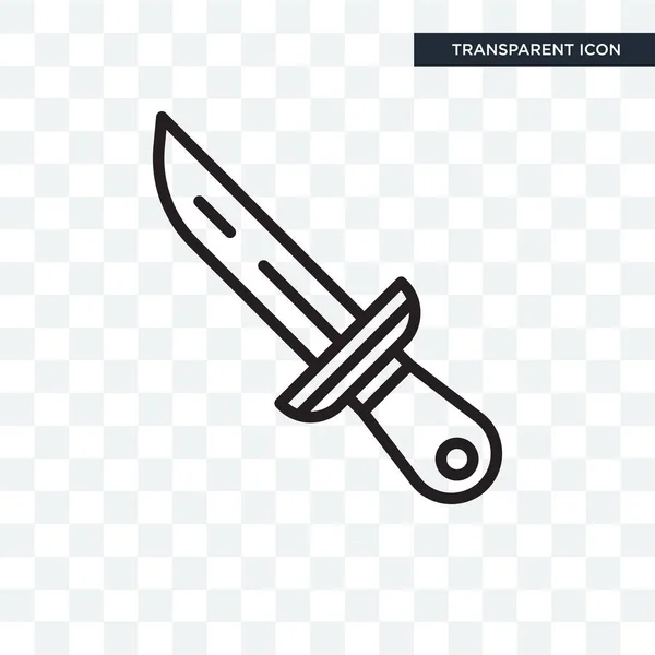 Icono del vector del cuchillo aislado sobre fondo transparente, logotipo del cuchillo — Vector de stock