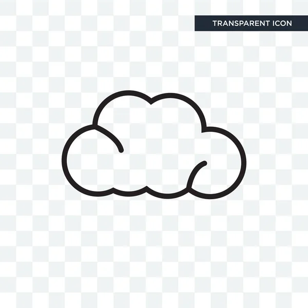 Wolk vector pictogram geïsoleerd op transparante achtergrond, wolk logo — Stockvector