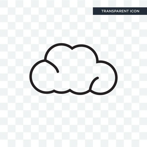 Icono de vector de nube aislado sobre fondo transparente, logotipo de nube — Archivo Imágenes Vectoriales