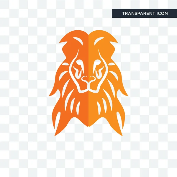 Oranje Leeuw vector pictogram geïsoleerd op transparante achtergrond, oran — Stockvector