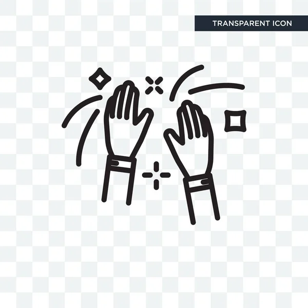 Hands vector icon isolated on transparent background, Hands logo design — Stock Vector