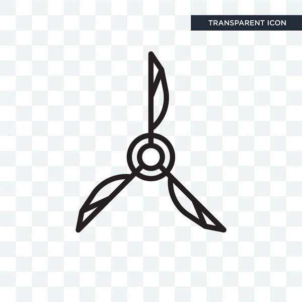 Propeller vector icon isolated on transparent background, propeller logo design — Stock Vector