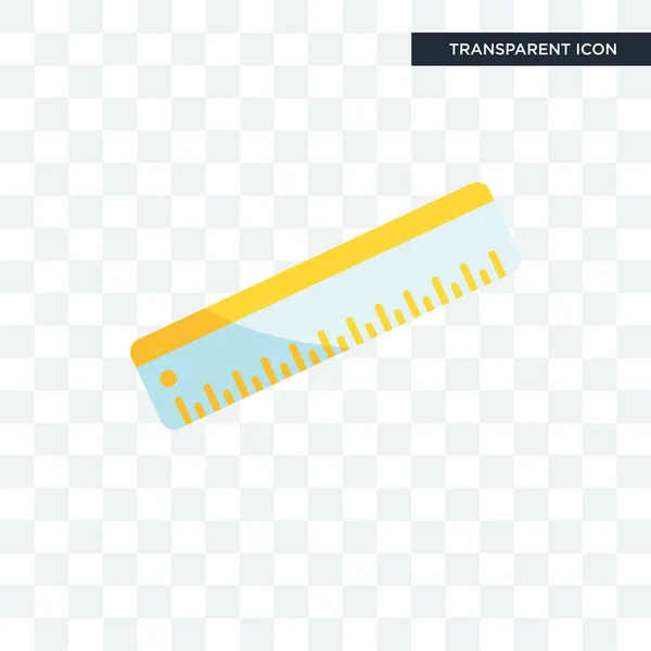 Ruler vector icon isolated on transparent background, Ruler logo — Stock Vector