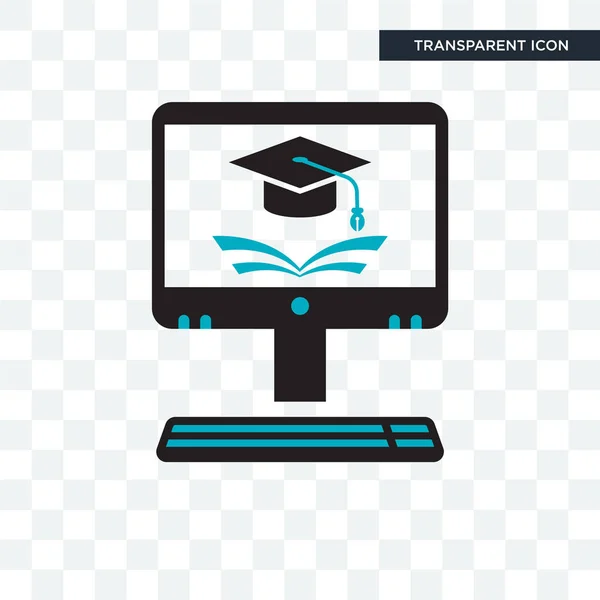 E-learning vector pictogram geïsoleerd op transparante achtergrond, Elearn — Stockvector