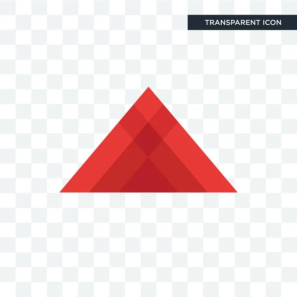 Icono de vector piramidal aislado sobre fondo transparente, Pirámide — Vector de stock